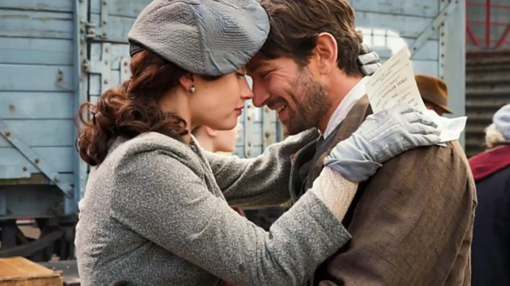 Still from the film 'The Guernsey Literary and Potato Peel Pie Society' shot in Cornwall